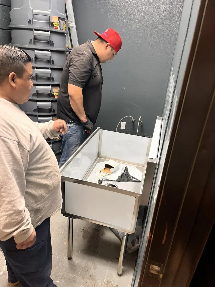 Commercial plumbing and sink installation in Kendall